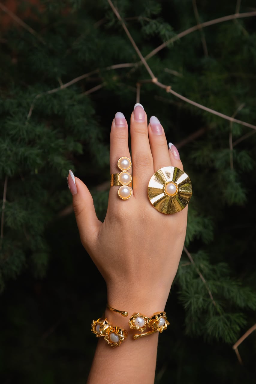 Aretitos, gargantilla, pulsera y anillos - Imagen 4
